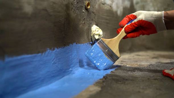 Commercial Waterproofing project at a Lyndhurst, VA business property by SJ Waterproofing Pros